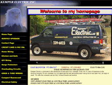 Tablet Screenshot of kemperelectric.com